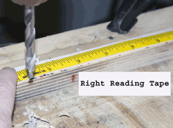 Right Reading Sticky Measuring Tape